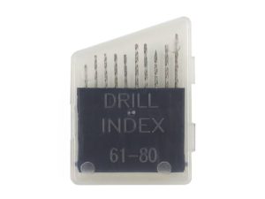 Excel 20 Piece Drill Metal Case #61 to #80 (Carded)