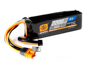 Spektrum 2200mAh 3S 9.9V Smart LiFe ECU Battery; IC3