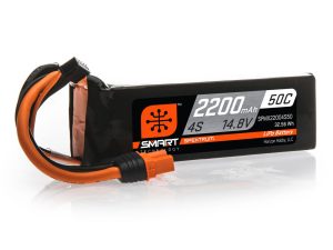 Spektrum 2200mAh 4S 14.8V 50C Smart LiPo Battery; IC3