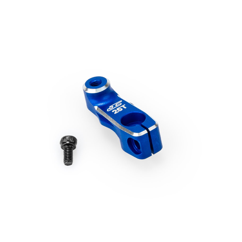 JConcepts 25T RC10B7 15.5mm Alloy Clamping Servo Horn - Blue