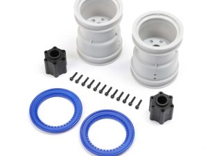 Losi 2.6" Wheel with Beadlock Rings, Blue (2): LMT 2.0