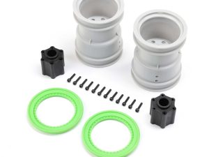 Losi 2.6" Wheel with Beadlock Rings, Green (2): LMT 2.0