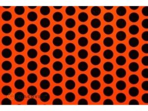 Oracover 2m ORACOVER Fun-1 Polkadots, Orange + Black (60cm width)