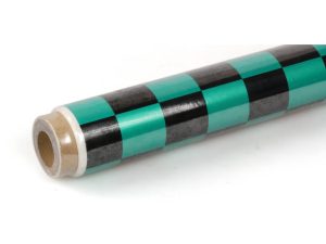 Oracover 2m ORACOVER Fun-3 Medium Chequered, Pearlescent Green + Black (60cm width)