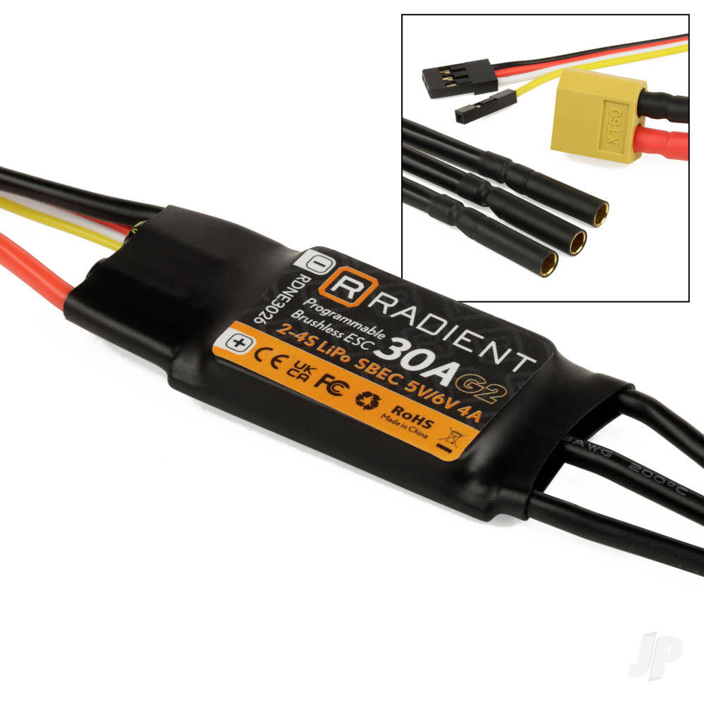 Radient 30A G2 ESC / SBEC (2-4 Cell)