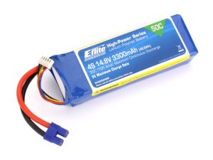 E-flite 3300mAh 4S 14.8V 50C LiPo, 12AWG EC3