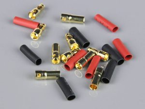 Radient 3.5mm Gold Connector Pairs including Heat Shrink (5 pcs)