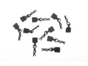 Axial 3mm Body Clip with Tab, Black (10)