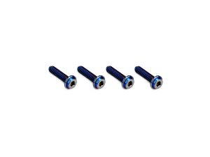 JConcepts 3x12mm Top Hat Titanium Screw - Burnt Blue - 4pc