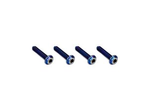 JConcepts 3x14mm Top Hat Titanium Screw - Burnt Blue - 4pc