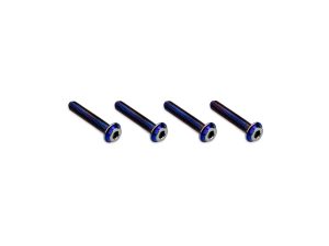JConcepts 3x16mm Top Hat Titanium Screw - Burnt Blue - 4pc