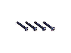 JConcepts 3x18mm Top Hat Titanium Screw - Burnt Blue - 4pc