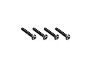 JConcepts 3x18mm Top Hat Titanium Screw-Stealth Black - 4pc