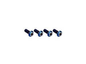 JConcepts 3x8mm Top Hat Titanium Screw - Burnt Blue - 4pc