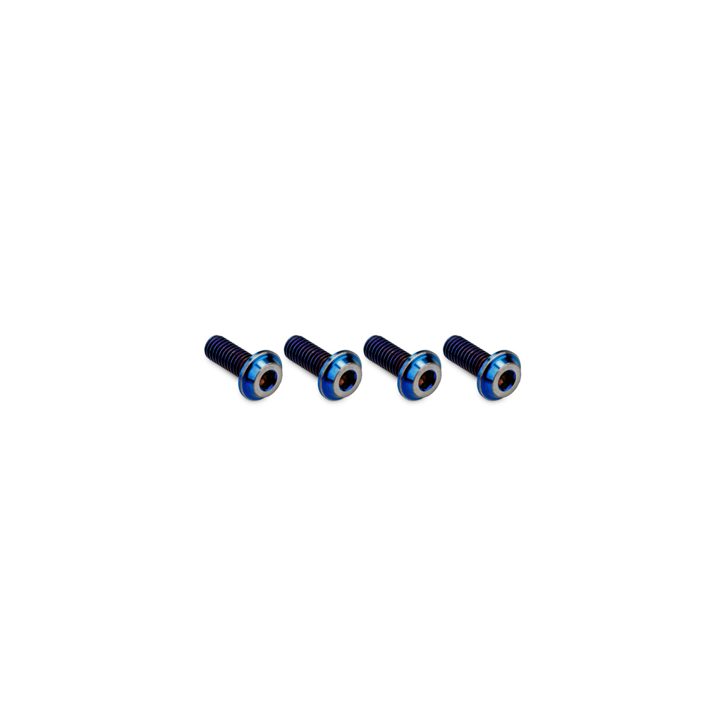 JConcepts 3x8mm Top Hat Titanium Screw - Burnt Blue - 4pc