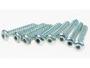 Dubro 4 x 1in Button Head Sheet Metal Screws (8 pcs per package)