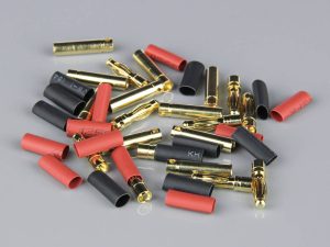 Radient 4.0mm Gold Connector Pairs including Heat Shrink (10 pcs)