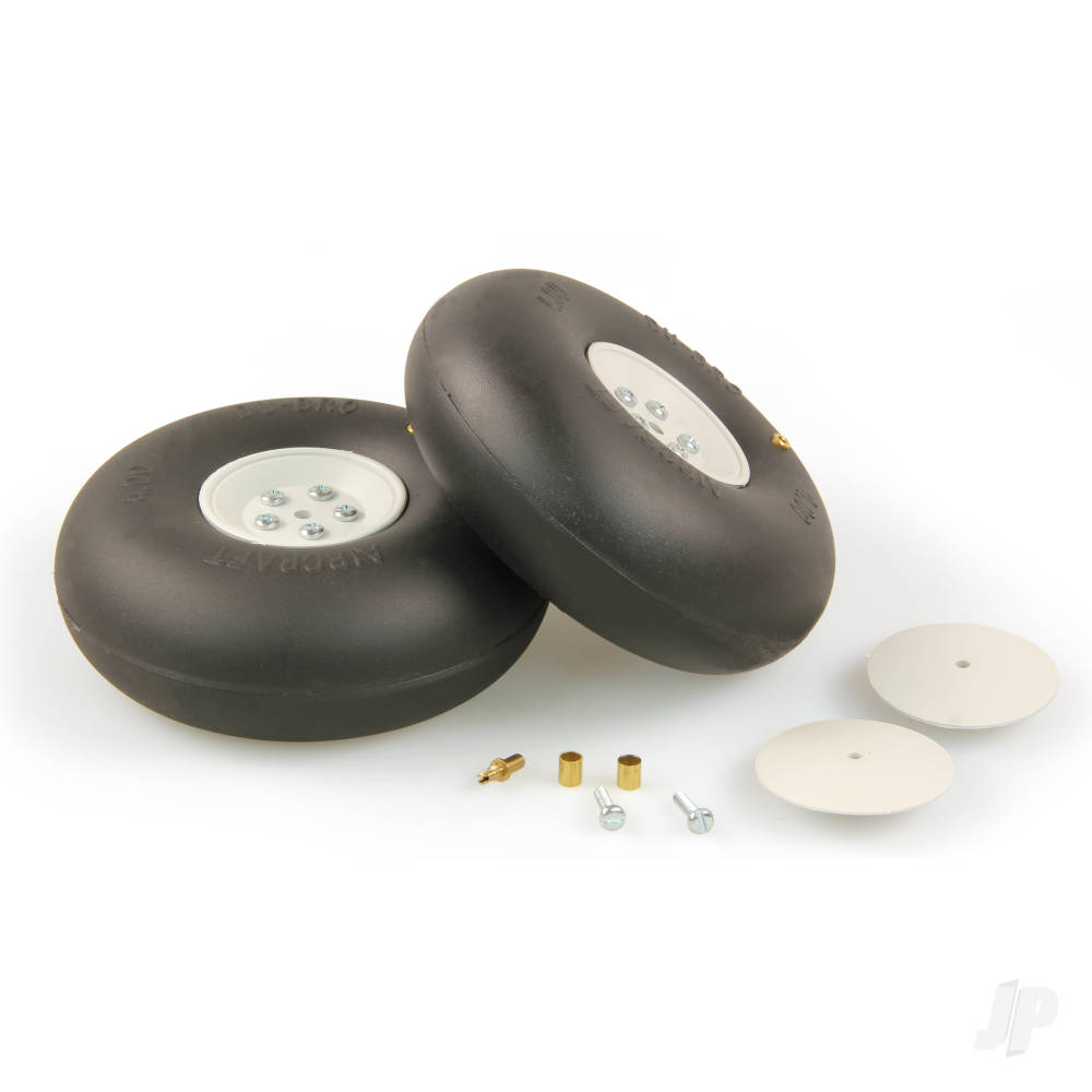 Dubro 4.5in Diameter Big Wheels (1 pair per card)