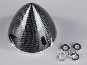 JP 45mm Carbon Look Spinner (with Aluminium Back Plate)