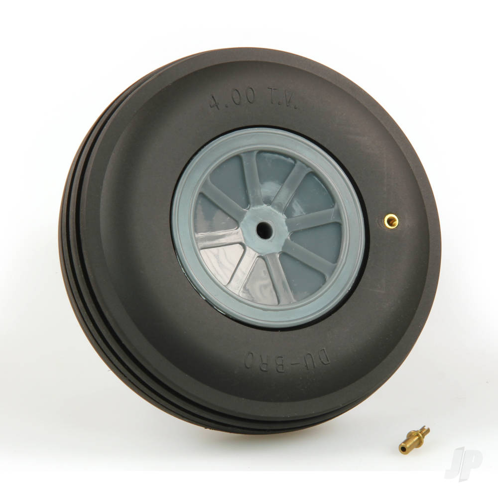 Dubro 4in Diameter Large Scale Treaded Wheel (1 each per card) - Image 2