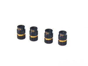 ARROWMAX Alu Nut 4mm For 1/10 Set-Up System Black Golden (4)
