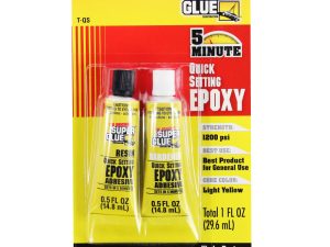 Super Glue 5 Minute Quick Setting Epoxy (1fl oz, 29.6ml)