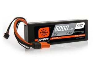 Spektrum 5000mAh 2S 7.4V 50C Smart LiPo Hardcase; IC5