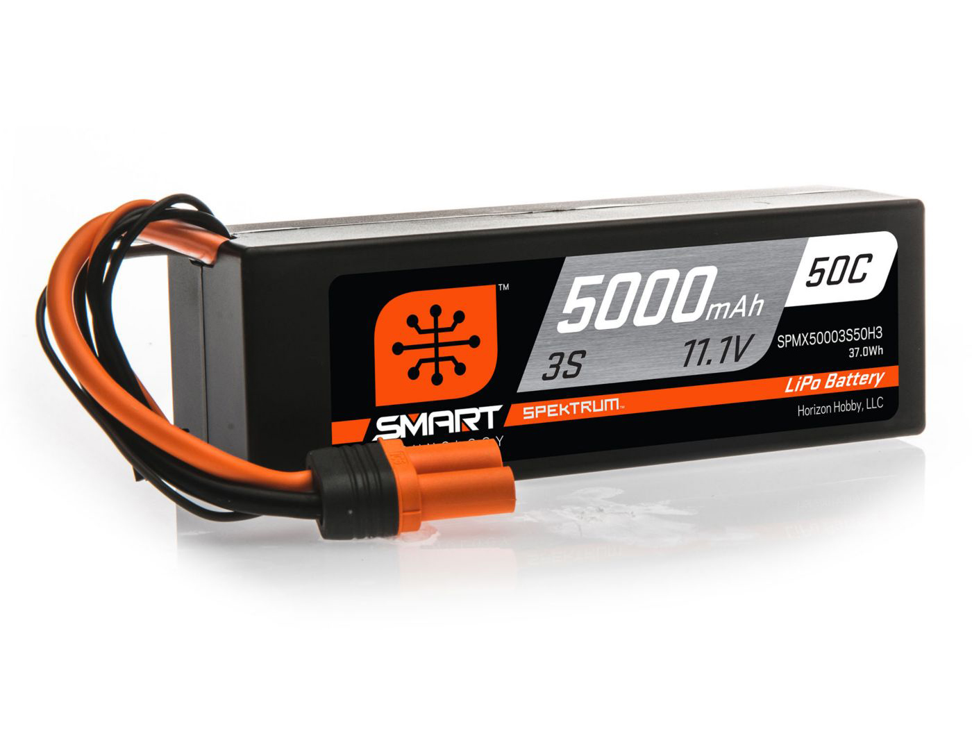 Spektrum 5000mAh 3S 11.1V 50C Smart LiPo Hardcase; IC3
