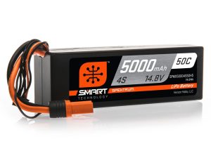 Spektrum 5000mAh 4S 14.8V 50C Smart LiPo Hardcase; IC5