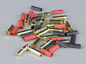 Radient 5.0mm Gold Connector Pairs including Heat Shrink (10 pcs)