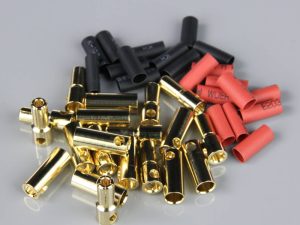 Radient 5.5mm Gold Connector Pairs including Heat Shrink (10 pcs)