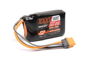 Spektrum 7.4V 1000mAh 2S 50C Smart G2 Trail Pro LiPo Battery: IC2