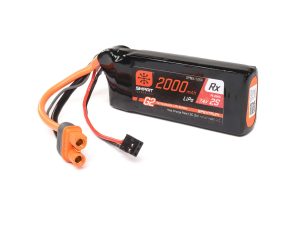 Spektrum 7.4V 2000mAh 2S 15C Smart G2 Receiver LiPo Battery: IC3