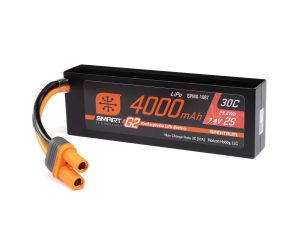 Spektrum 7.4V 4000mAh 2S 30C Smart G2 Hardcase LiPo Battery: IC5