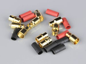 Radient 8.0mm Gold Connector Pairs including Heat Shrink (5 pcs)