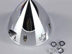 JP 89mm Chrome Look Spinner (with Aluminium Back Plate)