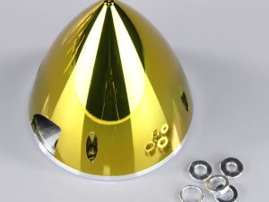 JP 89mm Chrome Yellow Spinner (with Aluminium Back Plate)