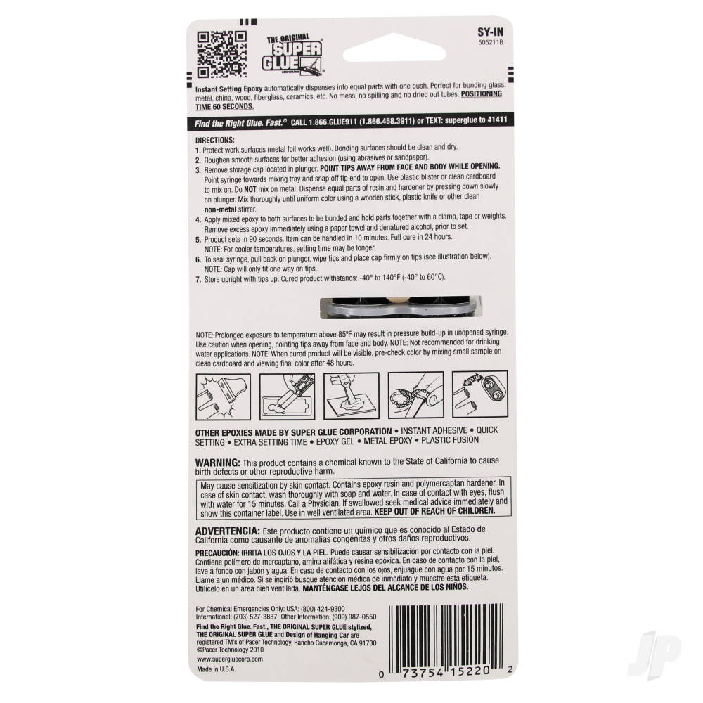 Super Glue 90 Second Instant Setting Epoxy (1oz, 28.3g) - Image 2