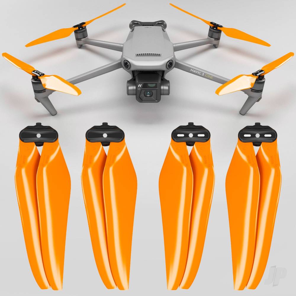 Master Airscrew 9.4x5.3 Mavic 3 Stealth Folding Propeller Set x4 Orange