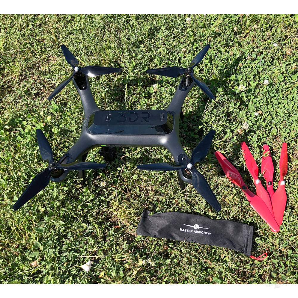 Master Airscrew 9x4.5 3MR SL 3 Blade Propeller C Set x4 Black, Built in Nut for 3DR SOLO - Image 2