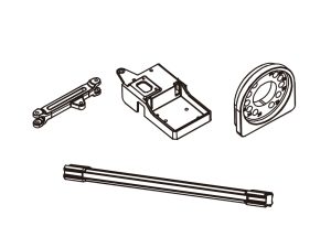 PD Racing Ackerman Link, Servo Support, Centre Drive Shaft Set