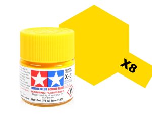 Tamiya Acrylic Mini X-8 Lemon Yellow