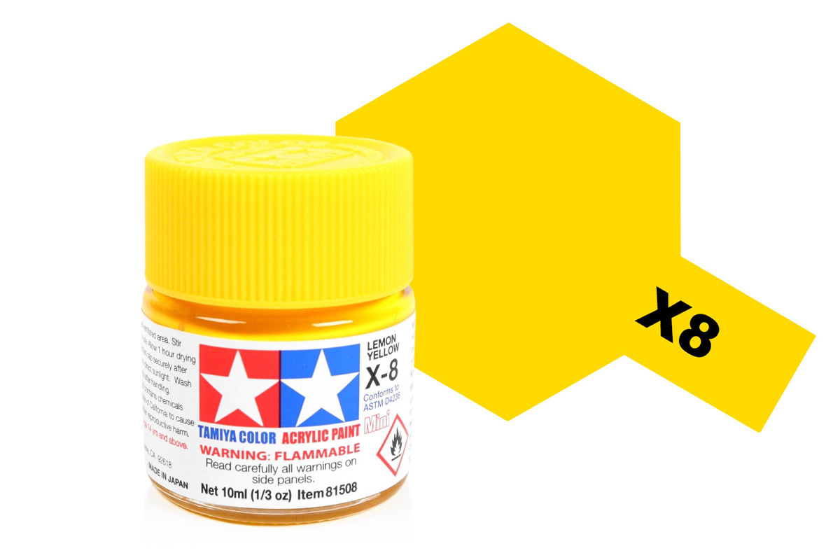 Tamiya Acrylic Mini X-8 Lemon Yellow