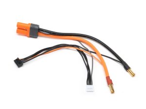 Spektrum Adapter: IC5 Battery / 5mm Male Bullets with 6" wire: 2S/4S