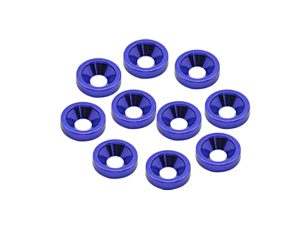 Core RC Alloy M3 Csk Washers - Blue pk10