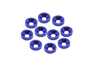 Core RC Alloy M4 Csk Washers - Blue pk10