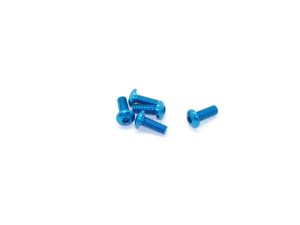 Arrowmax Alu Screw Allen Roundhead M3 x 8 Blue (5)