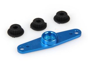 JP Aluminium CNC Servo Double Arm (Blue) (Futaba/JR/Hitec)