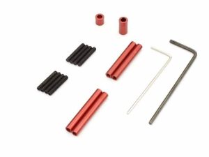 KYOSHO Aluminium red anodized Link Rod Set Mini-Z 4X4 MX01- WB 120mm