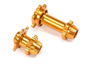 Losi Aluminum Hub Set, Machined, Gold: PM-MX/SM
